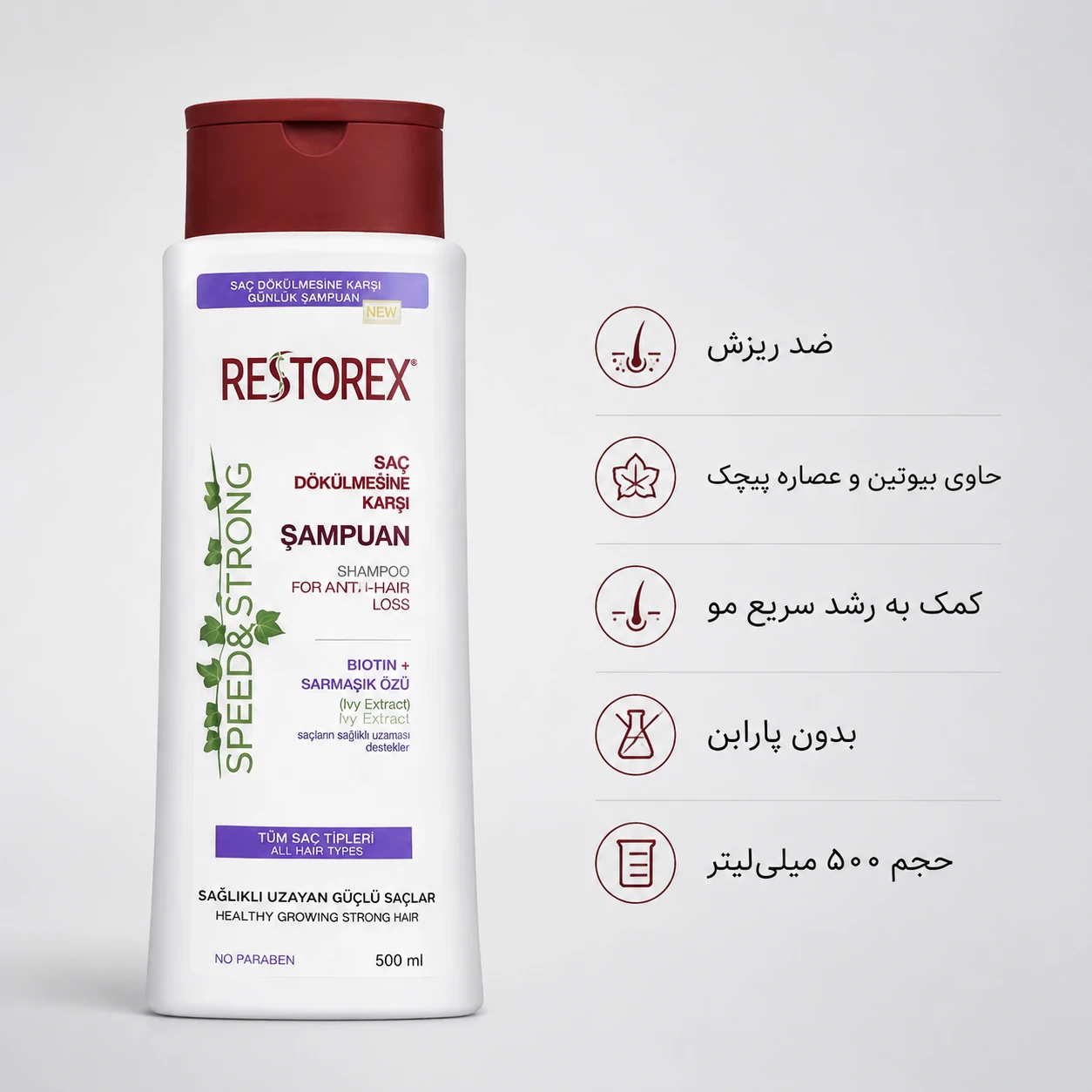 شامپو ضد ریزش ، تقویت کننده Restorex
