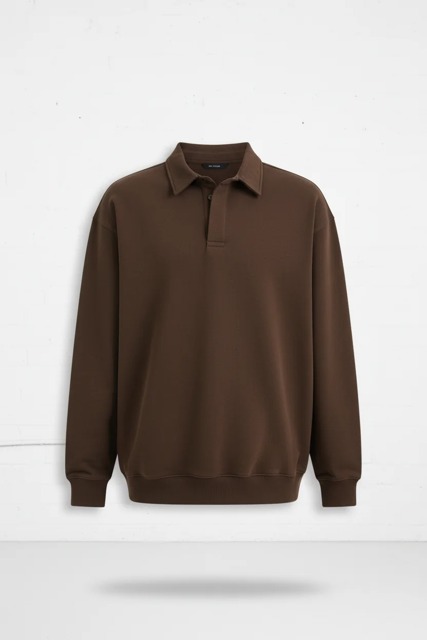 سوییشرت دکمه دار polo-neck مدل Turk